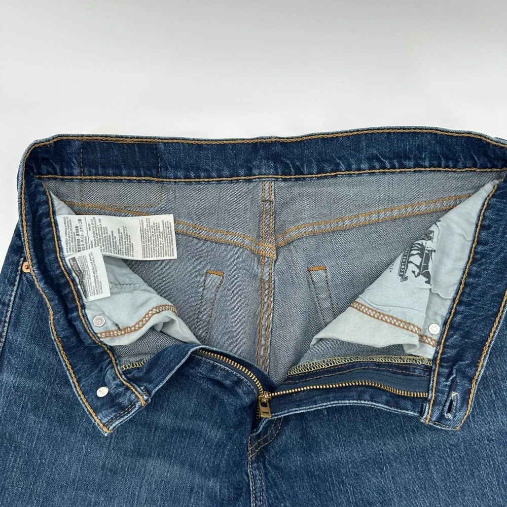 Levi Strauss 505 Mens W34‎ L32 Med Wash Straight Fit Denim Jeans